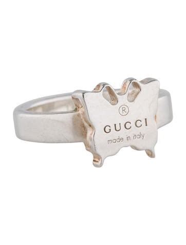 gucci butterfly ring size 5|Gucci silver rings uk.